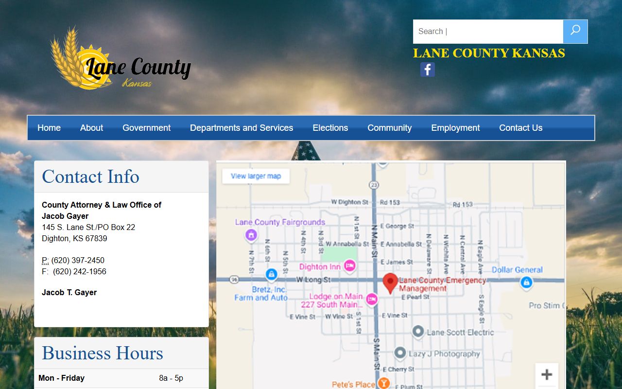 Lane County court records County Attorney page